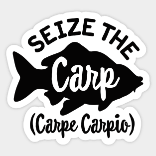 Seize the Carp day funny Carp fishing Carpe Carpio Sticker